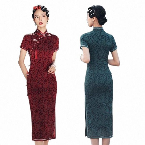2021 spring improved chinese women cheongsam daily floral jacquard traditional long retro qiapao high slit short sleeve dress f3ej#, Red
2021 spring improved chinese women cheongsam daily floral jacquard traditional long retro qiapao high slit short sleeve dress f3ej#, Red