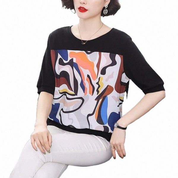 summer plus size mother wear short-sleeved t-shirt ladies half-sleeved casual western style n172 women's q35m#, White
summer plus size mother wear short-sleeved t-shirt ladies half-sleeved casual western style n172 women's q35m#, White