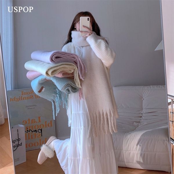 scarves uspop women scarf winter long large tassel soft solid color wrap pashmina 220914, Blue;gray
scarves uspop women scarf winter long large tassel soft solid color wrap pashmina 220914, Blue;gray