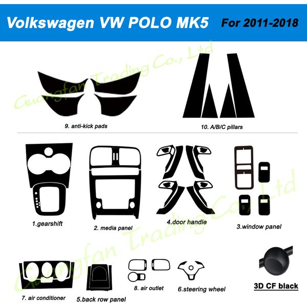 for volkswagen vw polo mk5 2011-2018 3d/5d carbon fiber car interior center console cover color change molding sticker decals
for volkswagen vw polo mk5 2011-2018 3d/5d carbon fiber car interior center console cover color change molding sticker decals