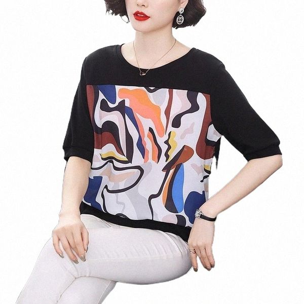 summer plus size mother wear short-sleeved t-shirt ladies half-sleeved casual western style n172 women's k4a7#, White
summer plus size mother wear short-sleeved t-shirt ladies half-sleeved casual western style n172 women's k4a7#, White