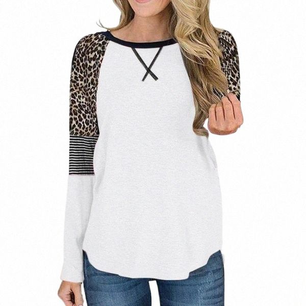 womail fashion woman blouses 2021 long sleeve leopard printed o neck shirts women striped splicing pullover female blouse women's 23jp, White
womail fashion woman blouses 2021 long sleeve leopard printed o neck shirts women striped splicing pullover female blouse women's 23jp, White
