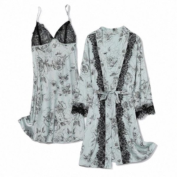 women's sleepwear print flower nightdress 2 piece robe set women kimono gown satin with pads bathrobe silky intimate lingerie w5nh#, Black;red
women's sleepwear print flower nightdress 2 piece robe set women kimono gown satin with pads bathrobe silky intimate lingerie w5nh#, Black;red
