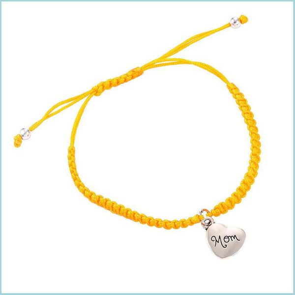 link chain handmade heart mom charm bracelets colorf string woven bracelet for fashion i love you lucky jewelry 3629 q2 drop delivery dhac1, Black
link chain handmade heart mom charm bracelets colorf string woven bracelet for fashion i love you lucky jewelry 3629 q2 drop delivery dhac1, Black