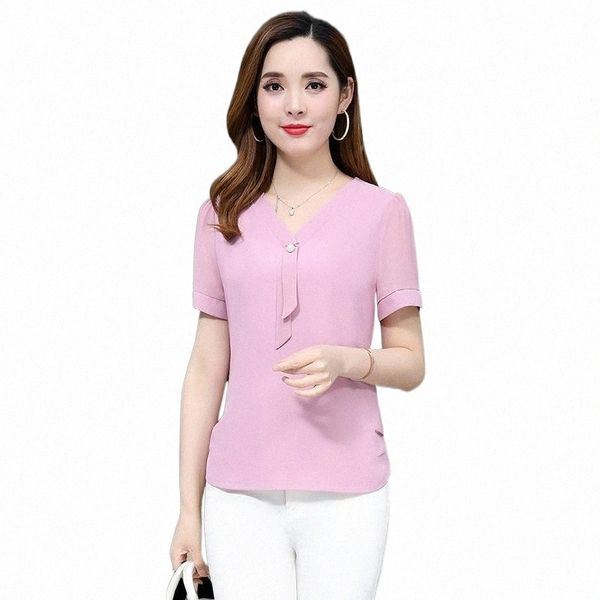 women spring summer style chiffon blouses shirts lady casual short sleeve v-neck blusas rr0041 women's & i5h8#, White
women spring summer style chiffon blouses shirts lady casual short sleeve v-neck blusas rr0041 women's & i5h8#, White
