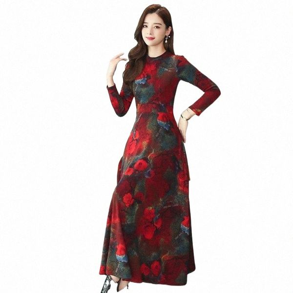 fashion floral print knitted plus size dress women long sleeve slim maxi dress j3ui#, Black;gray
fashion floral print knitted plus size dress women long sleeve slim maxi dress j3ui#, Black;gray