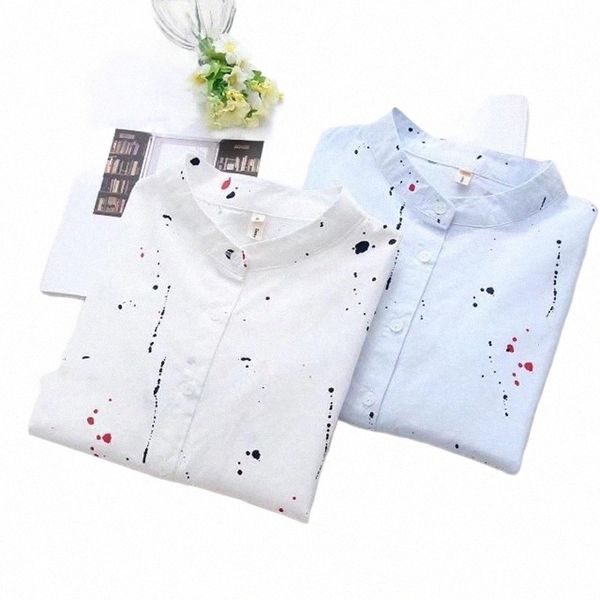 hanyiren 2021 spring summer women casual print long sleeve blouse stand collar lady shirt office cotton white blue women's blouses & sh
hanyiren 2021 spring summer women casual print long sleeve blouse stand collar lady shirt office cotton white blue women's blouses & sh