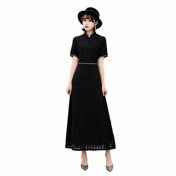 summer black short sleeve chinese a-line dress women vintage long novelty cheongsam elegant mandarin collar plaid print qipao k1b0#, Red
summer black short sleeve chinese a-line dress women vintage long novelty cheongsam elegant mandarin collar plaid print qipao k1b0#, Red