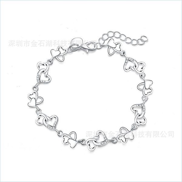 link chain link 925 sterling sier fl heart aaa zircon for women wedding engagement party fashion jewelry 834 z2 drop delivery 2021 b dh56t, Black
link chain link 925 sterling sier fl heart aaa zircon for women wedding engagement party fashion jewelry 834 z2 drop delivery 2021 b dh56t, Black