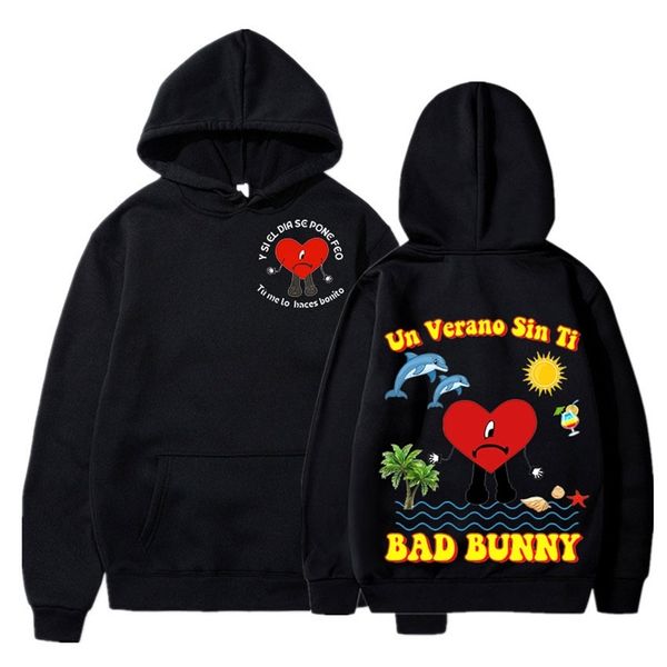 men's hoodies designer sweatshirts sweatshirts bad bunny print hoodie streetwear long sleeves fashion hoodie, Black
men's hoodies designer sweatshirts sweatshirts bad bunny print hoodie streetwear long sleeves fashion hoodie, Black
