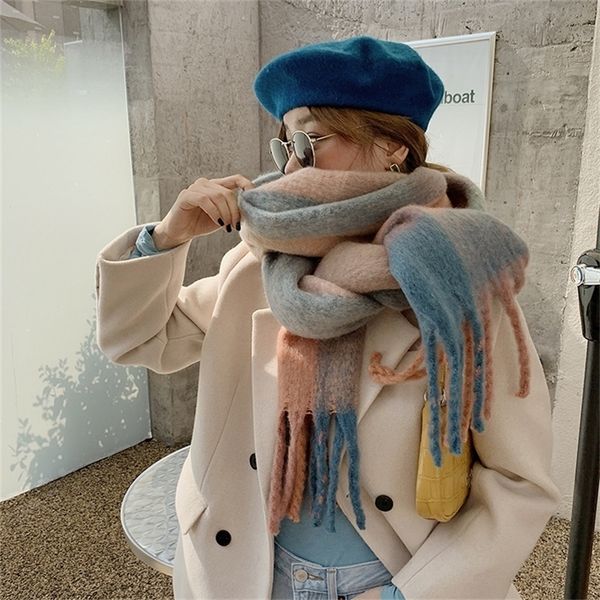 scarves winter cashmere plaid tassels shawl love thick braid rainbow color matching scarf women 220914, Blue;gray
scarves winter cashmere plaid tassels shawl love thick braid rainbow color matching scarf women 220914, Blue;gray