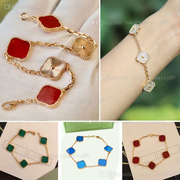 luxury designer 4/clover charm bracelet classic lucky clover bracelets rose gold plated ladies and girls valentine mother's day engagem, Golden;silver
luxury designer 4/clover charm bracelet classic lucky clover bracelets rose gold plated ladies and girls valentine mother's day engagem, Golden;silver