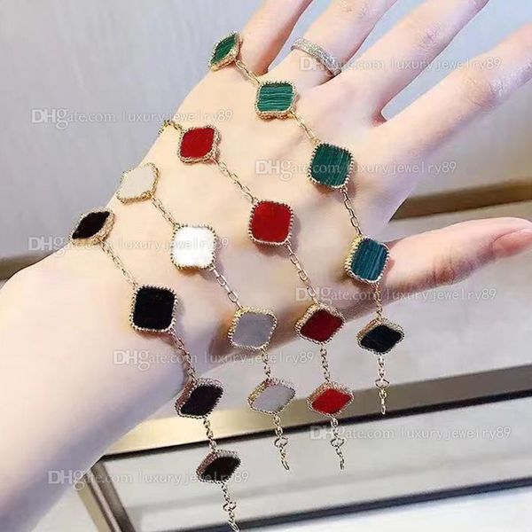designer luxury jewelrys classic fashion charm bracelets 4/four leaf clover jewelry gold bracelet for womens onyx shell and girls fd wedding, Golden;silver
designer luxury jewelrys classic fashion charm bracelets 4/four leaf clover jewelry gold bracelet for womens onyx shell and girls fd wedding, Golden;silver