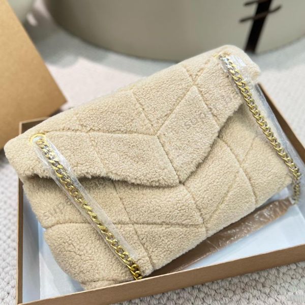 designer puffer bags flap front cloud handbag purse lamb wool leather women crossbody chain tote gold logo size 31cm
designer puffer bags flap front cloud handbag purse lamb wool leather women crossbody chain tote gold logo size 31cm