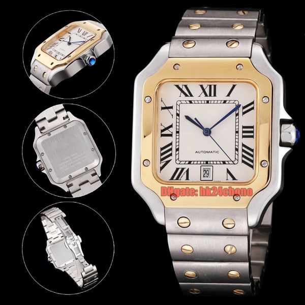 7 styles ca watches sa0006 39mm santo automatic mechanical mens watch white dial 18k gold two tone stainless steel bracelet gents wristwatch, Slivery;brown
7 styles ca watches sa0006 39mm santo automatic mechanical mens watch white dial 18k gold two tone stainless steel bracelet gents wristwatch, Slivery;brown