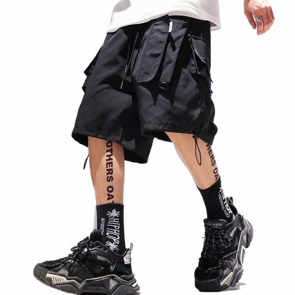 summer shorts cargo pants men joggers black stylish pocket ribbons japanese fashion streetwear hip hop male casual men's 70rm#, White;black
summer shorts cargo pants men joggers black stylish pocket ribbons japanese fashion streetwear hip hop male casual men's 70rm#, White;black