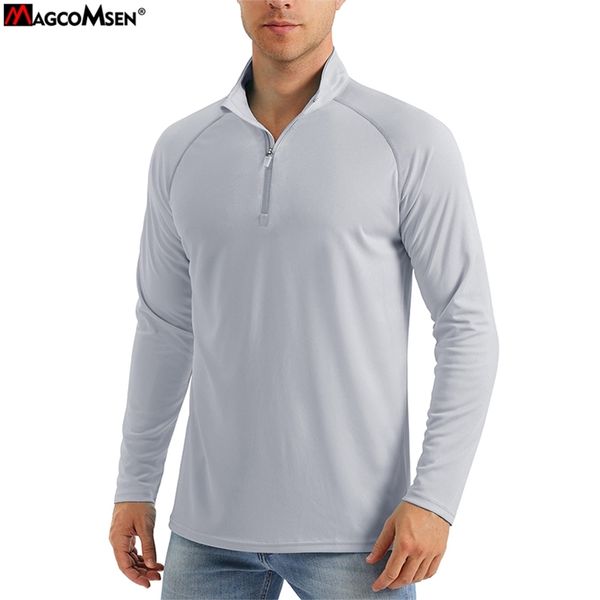 men's tshirts magcomsen upf 50 t shirt long sleeve uv sun protection summer quick dry zip tshirt for fishing 220915, White;black
men's tshirts magcomsen upf 50 t shirt long sleeve uv sun protection summer quick dry zip tshirt for fishing 220915, White;black