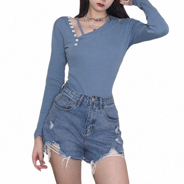 women solid color playsuit autumn adults long sleeve irregular collar romper button decor knitting triangle jumpsuit women's jumpsuits, Black;white
women solid color playsuit autumn adults long sleeve irregular collar romper button decor knitting triangle jumpsuit women's jumpsuits, Black;white