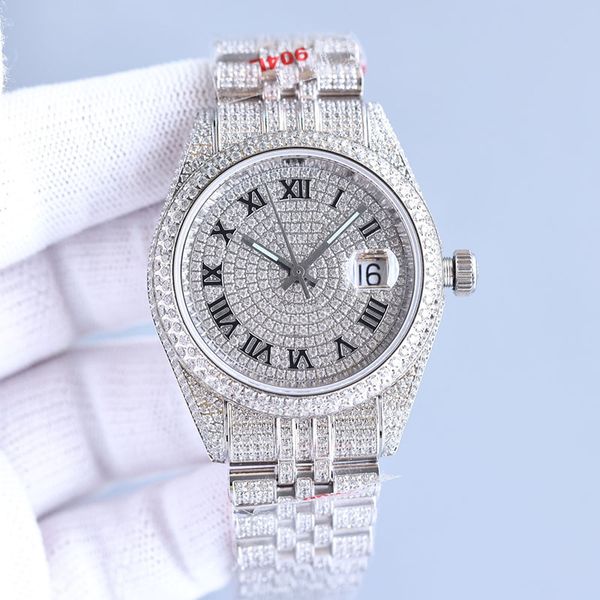 watches for mens diamond watch automatic mechanical 41mm men wristband stainless steel business wristwatches montre de luxe, Slivery;brown
watches for mens diamond watch automatic mechanical 41mm men wristband stainless steel business wristwatches montre de luxe, Slivery;brown