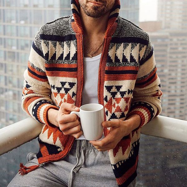 men's wool blends men's high collar knitted sweater vintage design print zipper cardigan sweaters autumn/winter fashion long sleev, Black
men's wool blends men's high collar knitted sweater vintage design print zipper cardigan sweaters autumn/winter fashion long sleev, Black