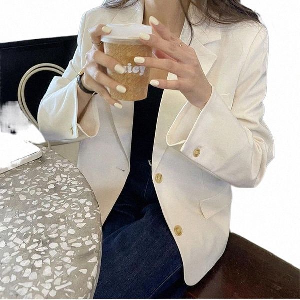 2021 spring solid women blazers korean fashion simple single breasted fatos de mulher office lady elegant vintage female coats r89t#, White;black
2021 spring solid women blazers korean fashion simple single breasted fatos de mulher office lady elegant vintage female coats r89t#, White;black