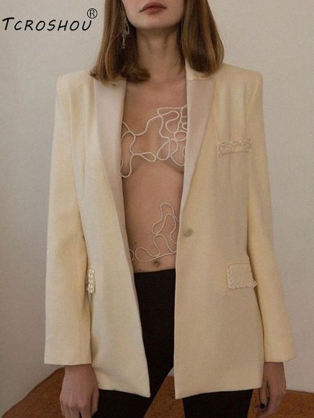 contrasting color lapel pocket beaded sequins waist blazer women's autumn fashion personality all-match suits & blazers g2zn#, White;black
contrasting color lapel pocket beaded sequins waist blazer women's autumn fashion personality all-match suits & blazers g2zn#, White;black