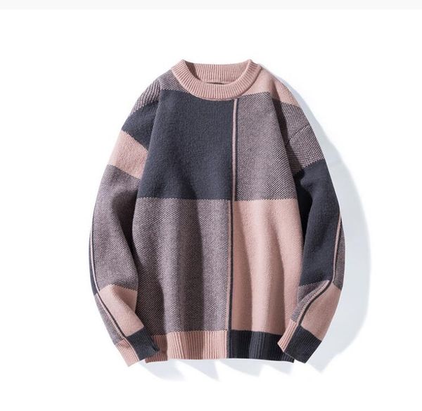 new causal sweater luxury designer pullover knitted sweater fashion patchwork knitting pullovers loose sweaters, White;black
new causal sweater luxury designer pullover knitted sweater fashion patchwork knitting pullovers loose sweaters, White;black