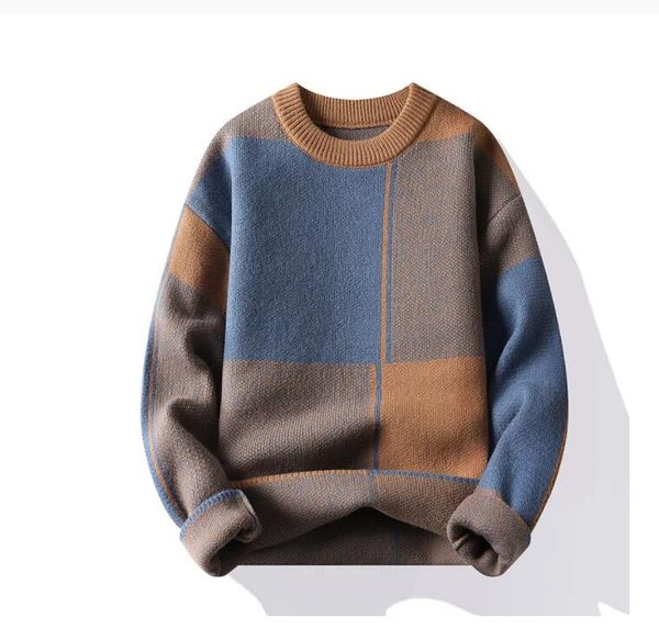 new causal sweater luxury pullover knitted sweater men fashion patchwork knitting pullovers loose sweaters, White;black
new causal sweater luxury pullover knitted sweater men fashion patchwork knitting pullovers loose sweaters, White;black