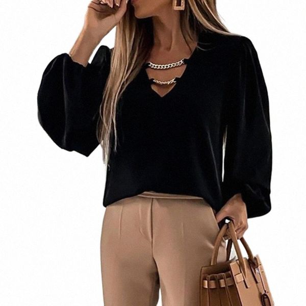 elegant loose long-sleeved v-neck chain decoration splicing shirt woman fashion casual solid color blouse spring summer crop e2si#, White
elegant loose long-sleeved v-neck chain decoration splicing shirt woman fashion casual solid color blouse spring summer crop e2si#, White