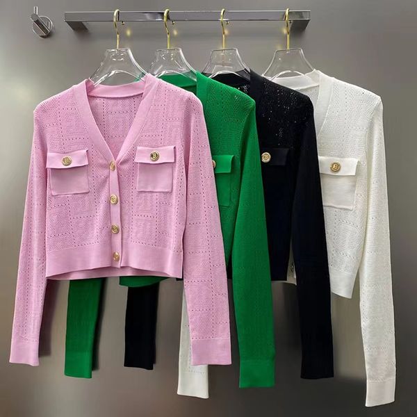high-end designer women's sweaters fashion fall new jacquard knit jacket chest button knit v-neck cardigan woman, White;black
high-end designer women's sweaters fashion fall new jacquard knit jacket chest button knit v-neck cardigan woman, White;black
