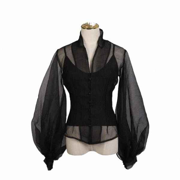 black blouses for women v neck lantern long sleeve loose perspective mesh shirts female 2021 autumn clothing tide women's & d9o9#, White
black blouses for women v neck lantern long sleeve loose perspective mesh shirts female 2021 autumn clothing tide women's & d9o9#, White