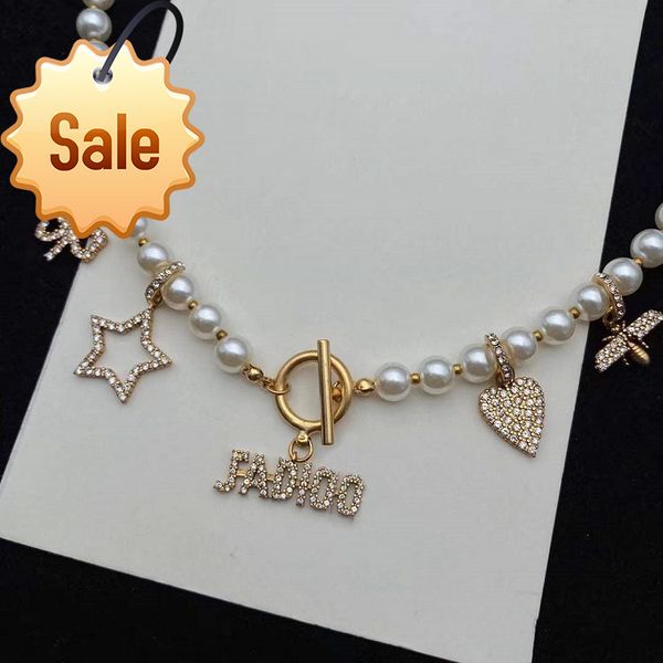 designer necklace for women di family / d cd bronze star love freshwater pearl multi-element sweater chain simple and versatile, Silver
designer necklace for women di family / d cd bronze star love freshwater pearl multi-element sweater chain simple and versatile, Silver