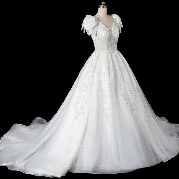 new wedding dress v-neck sling hand beaded slim tail bridal wedding dress my070902, White
new wedding dress v-neck sling hand beaded slim tail bridal wedding dress my070902, White