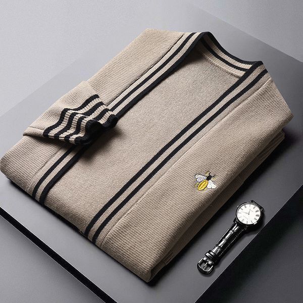 men's wool blends high end fashion embroidery little bee cardigan men's sweater coat spring and autumn leisure korean version oute, Black
men's wool blends high end fashion embroidery little bee cardigan men's sweater coat spring and autumn leisure korean version oute, Black