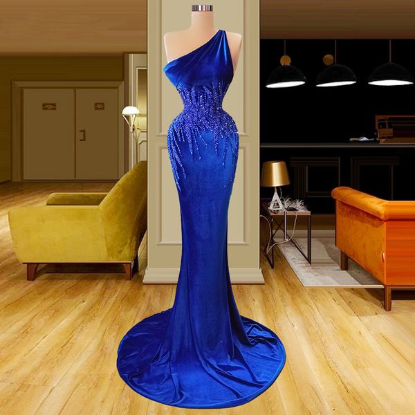 grace sapphire blue mermaid evening dresses one-shoulder special occasion dress appliques sequins women floor length prom gowns for party ve, Black;red
grace sapphire blue mermaid evening dresses one-shoulder special occasion dress appliques sequins women floor length prom gowns for party ve, Black;red