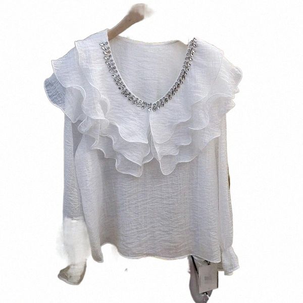 women white ruffles rhinestone t-shirt round neck long flare sleeve fashion casual tide spring summer 2021 16f0725 women's m2w2#
women white ruffles rhinestone t-shirt round neck long flare sleeve fashion casual tide spring summer 2021 16f0725 women's m2w2#