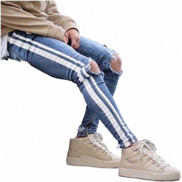 mens blue ripped holes jeans side striped skinny straight slim elastic denim fit jeans male fashion long trousers jeans11 t1ss#
mens blue ripped holes jeans side striped skinny straight slim elastic denim fit jeans male fashion long trousers jeans11 t1ss#