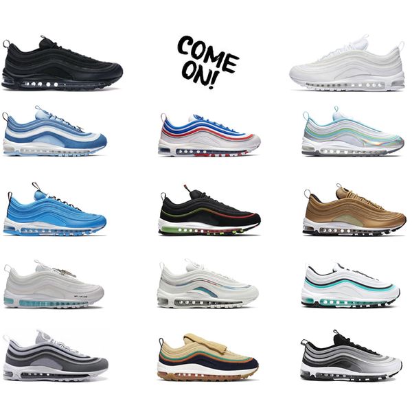 mens running shoes 97 97s sneakers personality designer mens women trainers new style of triple black white metallic gold eur 36-45
mens running shoes 97 97s sneakers personality designer mens women trainers new style of triple black white metallic gold eur 36-45