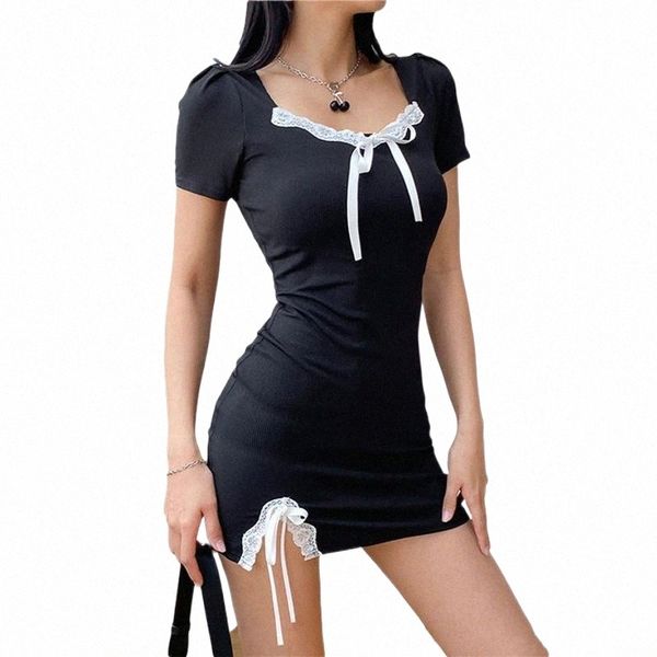 short sleeve square neck spring autumn black wrap ruched bodycon dress women backless elegant mini party casual dresses r3c4#, Black;gray
short sleeve square neck spring autumn black wrap ruched bodycon dress women backless elegant mini party casual dresses r3c4#, Black;gray