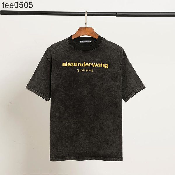 family 22 new wash loose round neck versatile t-shirt letter embroidery casual short sleeve top, White;black
family 22 new wash loose round neck versatile t-shirt letter embroidery casual short sleeve top, White;black