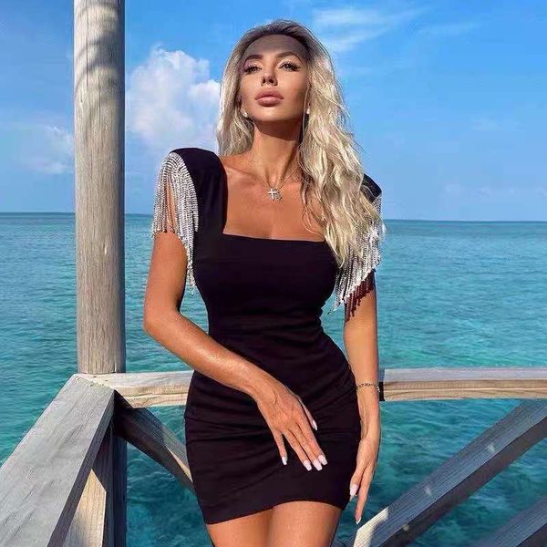 women lady super star bandage bodycon dresses tassels black slim one night club dress 2025, White;black
women lady super star bandage bodycon dresses tassels black slim one night club dress 2025, White;black
