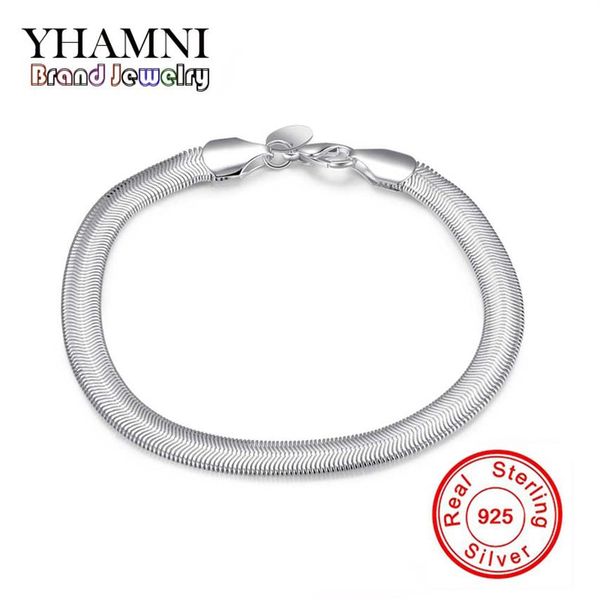 yhamni 100% original jewelry s925 stamp solid silver bracelet new trendy 925 silver snake chain bracelet for women and men h164218b, Golden;silver
yhamni 100% original jewelry s925 stamp solid silver bracelet new trendy 925 silver snake chain bracelet for women and men h164218b, Golden;silver