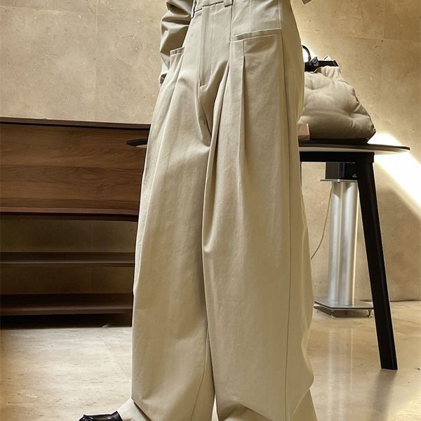women's pants capris hanorange spring fashion double pleated design wide leg pants women lazy loose silhouette high waist casual trouse, Black;white
women's pants capris hanorange spring fashion double pleated design wide leg pants women lazy loose silhouette high waist casual trouse, Black;white