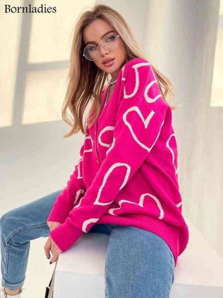 women's sweaters bornladies knitted heart cardigan women v-neck loose cardigan long sleeve sweaters coats female warm autumn winter y2k, White;black
women's sweaters bornladies knitted heart cardigan women v-neck loose cardigan long sleeve sweaters coats female warm autumn winter y2k, White;black