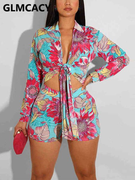 women's two piece pants women summer two piece floral printed shirt set long sleeve tie up blouse shirt slim shorts set t220902, White
women's two piece pants women summer two piece floral printed shirt set long sleeve tie up blouse shirt slim shorts set t220902, White