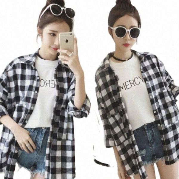 shirts women loose bf simple plaid classic harajuku womens shirt all-match girls student ulzzang vintage chic sun protection women's bl, White
shirts women loose bf simple plaid classic harajuku womens shirt all-match girls student ulzzang vintage chic sun protection women's bl, White
