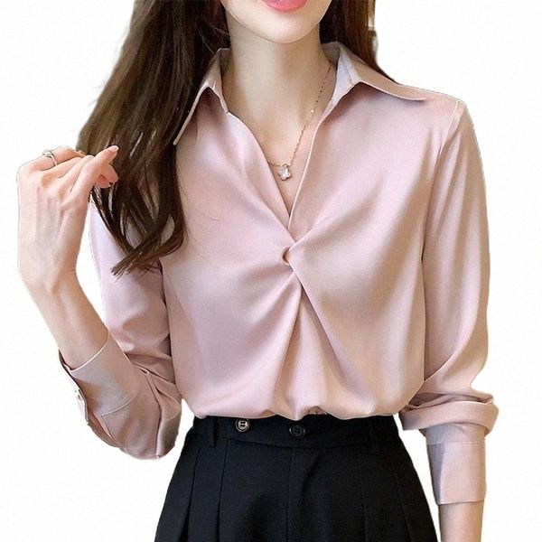 fashion button up satin silk shirt vintage blouse women lady long sleeves female loose shirts 2021 spring women's112d women's blou, White
fashion button up satin silk shirt vintage blouse women lady long sleeves female loose shirts 2021 spring women's112d women's blou, White