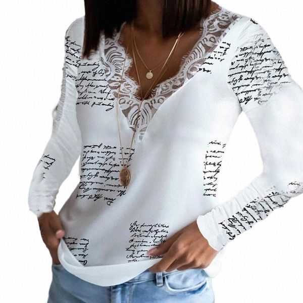 women's blouse splicing lace v-neck print shirt casual long sleeve slim harajuku ladies blouses 2021 & shirts c5mm#, White
women's blouse splicing lace v-neck print shirt casual long sleeve slim harajuku ladies blouses 2021 & shirts c5mm#, White