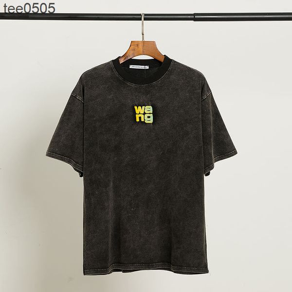 water used color foaming letter printing short sleeve t-shirt men's and women's bottom shirt, White;black
water used color foaming letter printing short sleeve t-shirt men's and women's bottom shirt, White;black