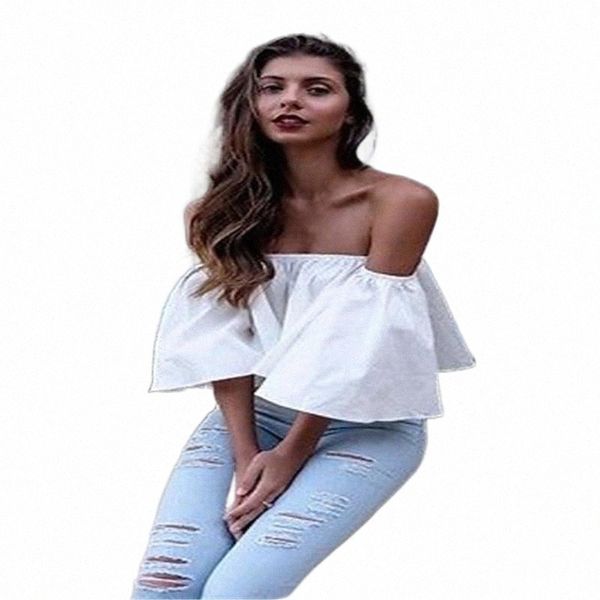 shoulderless flare sleeve tank off shoulder blouse crop cropped women's blouses & shirts n0mu#, White
shoulderless flare sleeve tank off shoulder blouse crop cropped women's blouses & shirts n0mu#, White